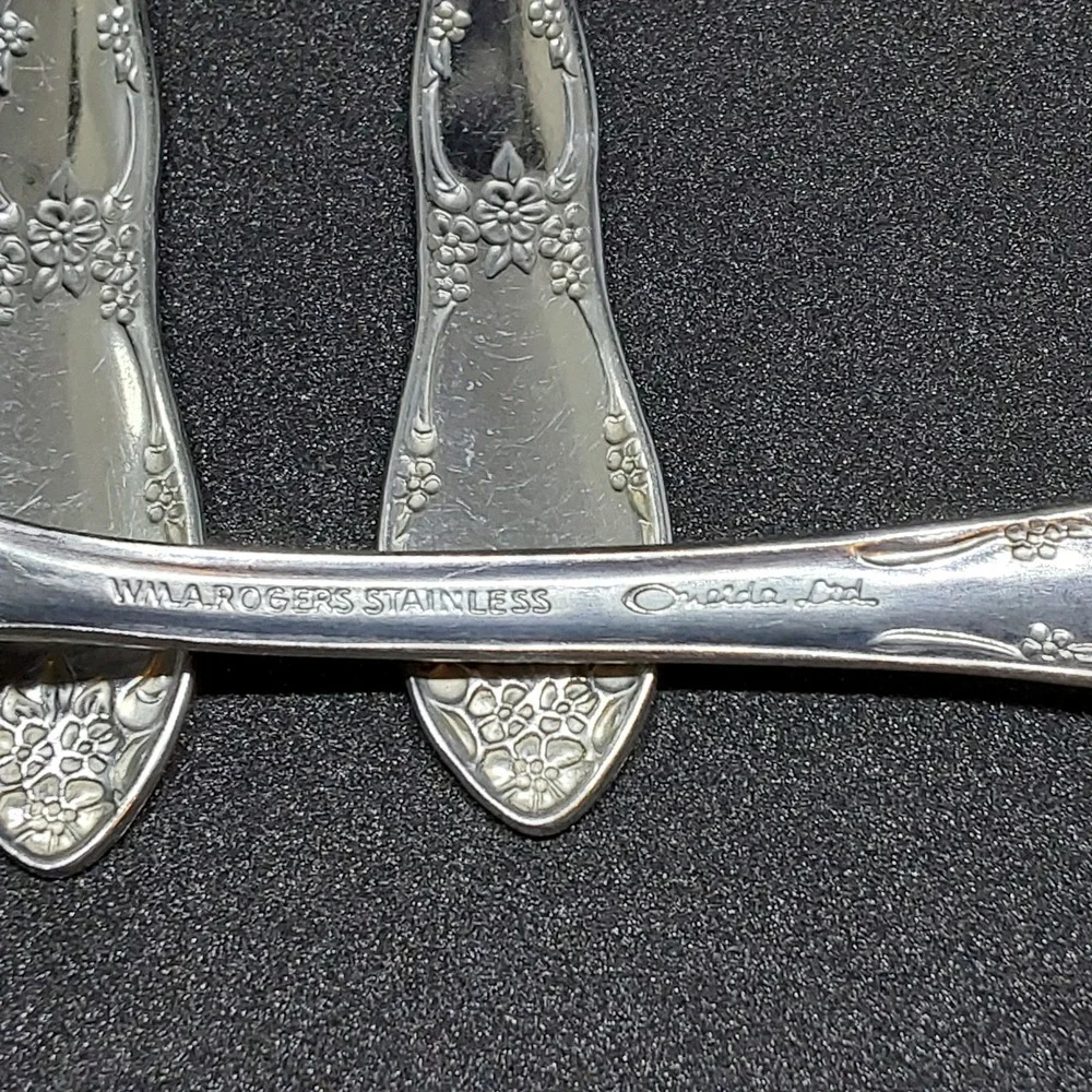 Wm‎ A Rogers Oneida Fenway Daydream Stainless Flatware Lot of 6 Salad Forks
